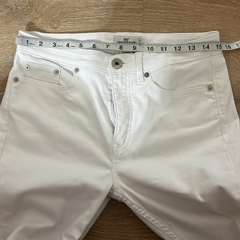 Vineyard Vines High Rise Skinny White Denim(106) - Picture 5 of 8